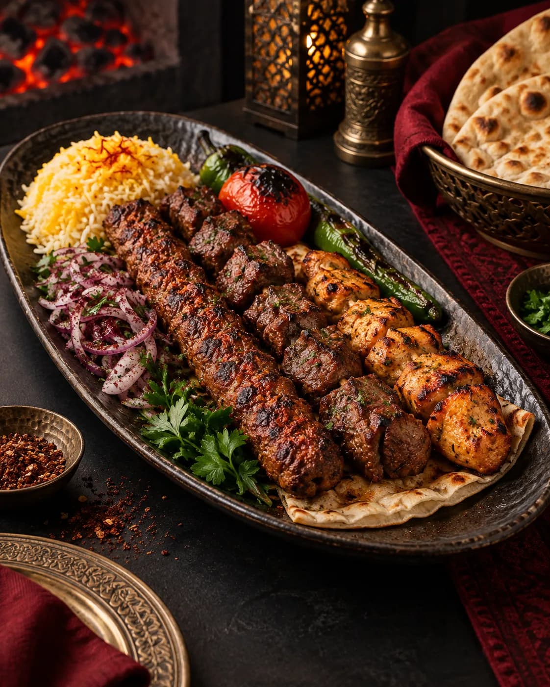 Nirvana Spesiyal mit Adana, Lamm und Hähnchenspieß